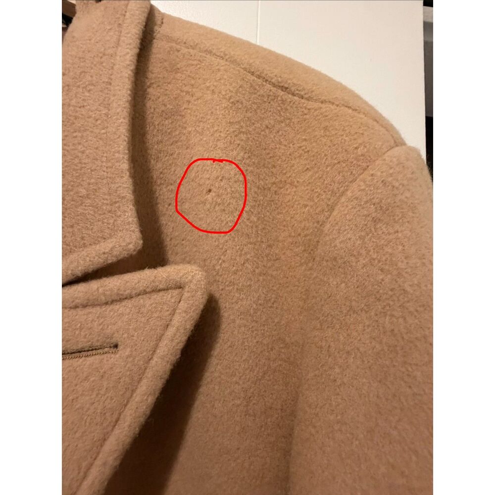 Brooks Brothers 100% Camel Hair Polo Coat 48R Made in Italy Double Breasted - Picture 6 of 8